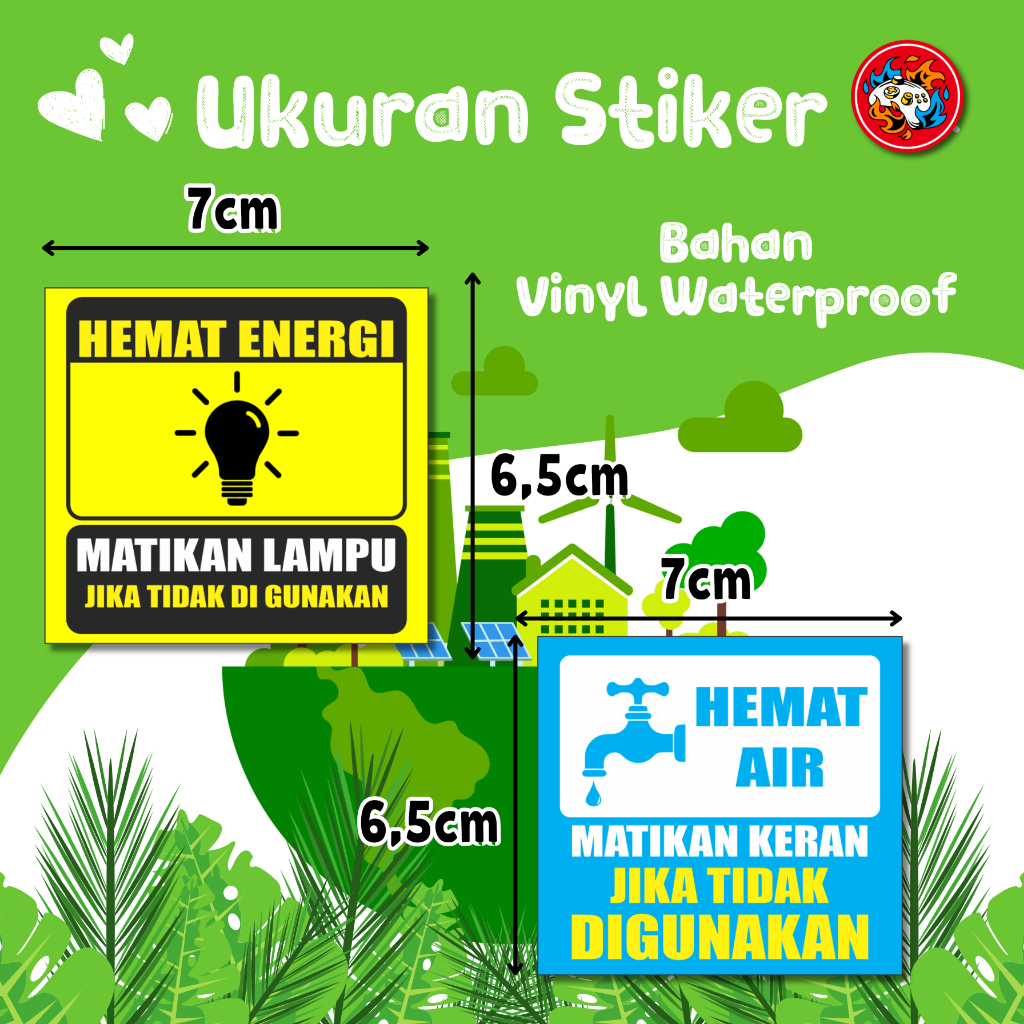 Jual STIKER HEMAT ENERGI | matikan AC, matikan KIPAS ANGIN, matikan ...