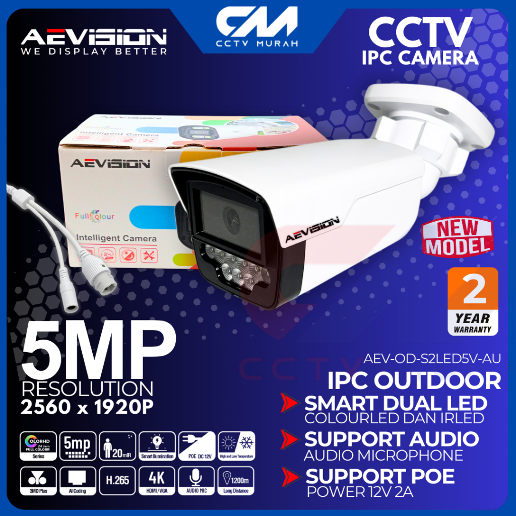 Jual KAMERA CCTV IP Outdoor COLORFULL 5MP, Resolusi 2560 Full HD IP ...