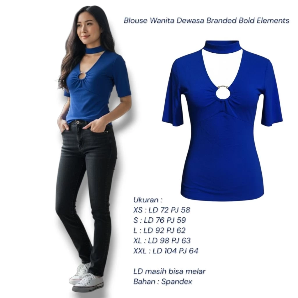 Blouse Wanita Branded Bold Elements - Jevelis Fashion