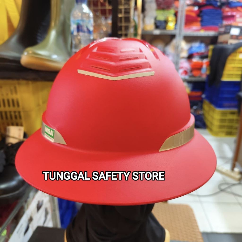 Jual HELM SAFETY MSA FULLBRIM NEW MERAH FASTRACK FULLSET MODEL TERBARU ...