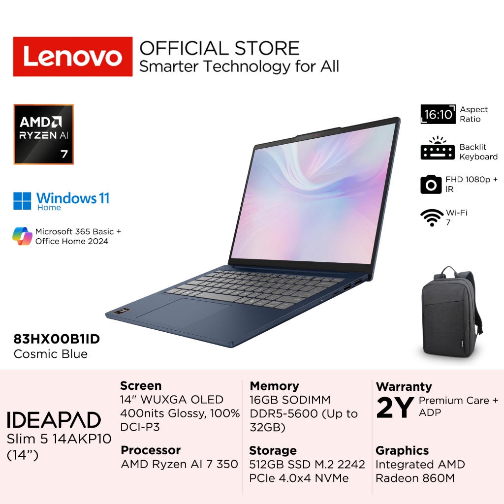 Jual Lenovo IdeaPad Slim 5 14AKP10 B1ID AYID AMD Ryzen AI 7 350 ...