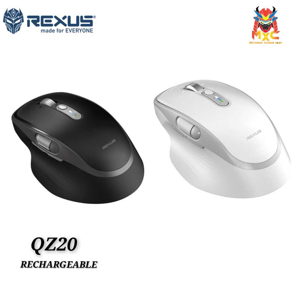 Jual Rexus Flow QZ20 Mouse Office Wireless Rechargeable Ergonomic ...
