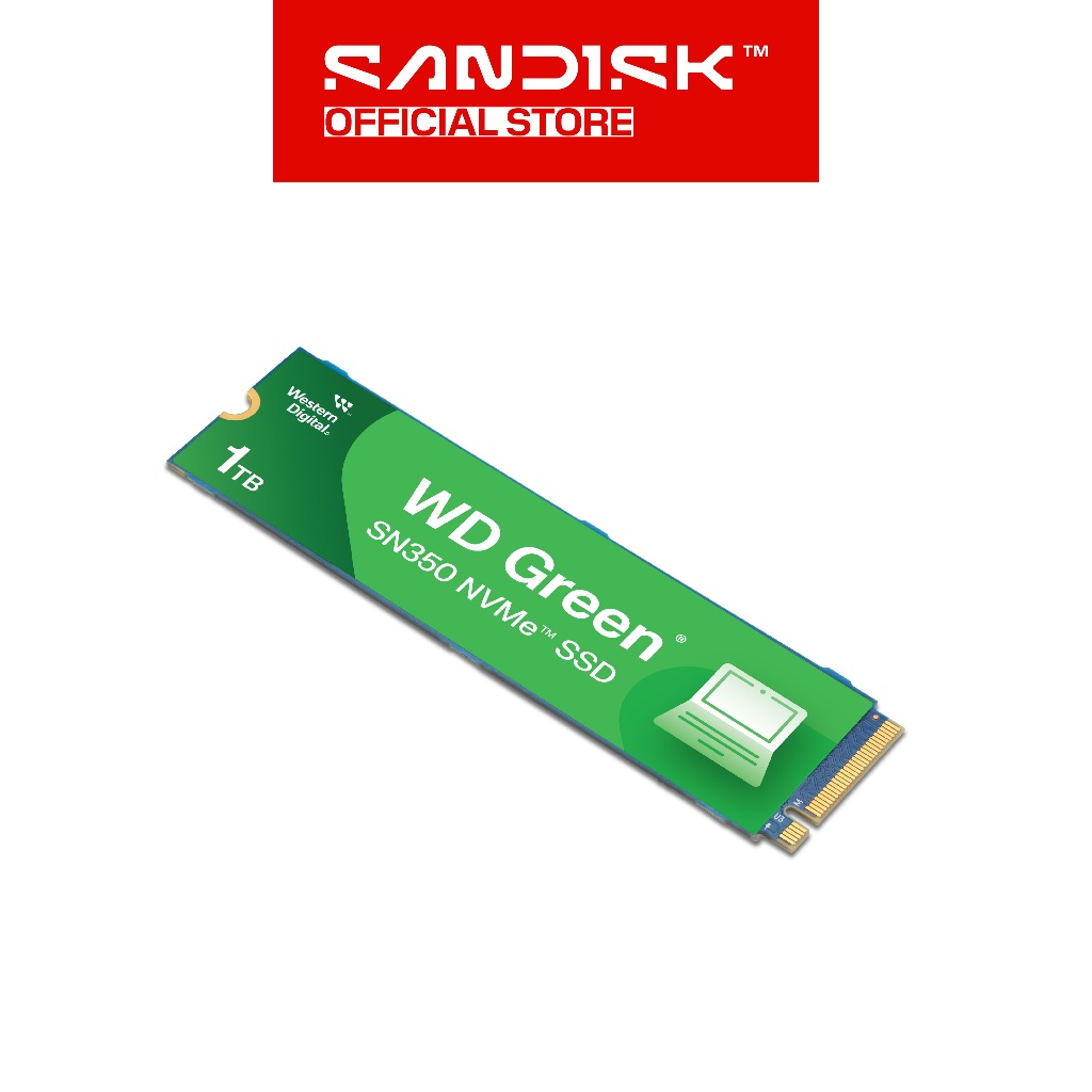 WD Green SSD SN350 250GB / 500GB / 1TB / 2TB M.2 PCIe Gen3 NVMe 2280 (3)