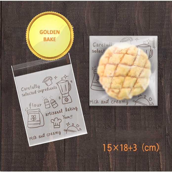 Jual GBake 100pcs 15x18cm ARTISANAL BAKING plastik roti opp plastik ...