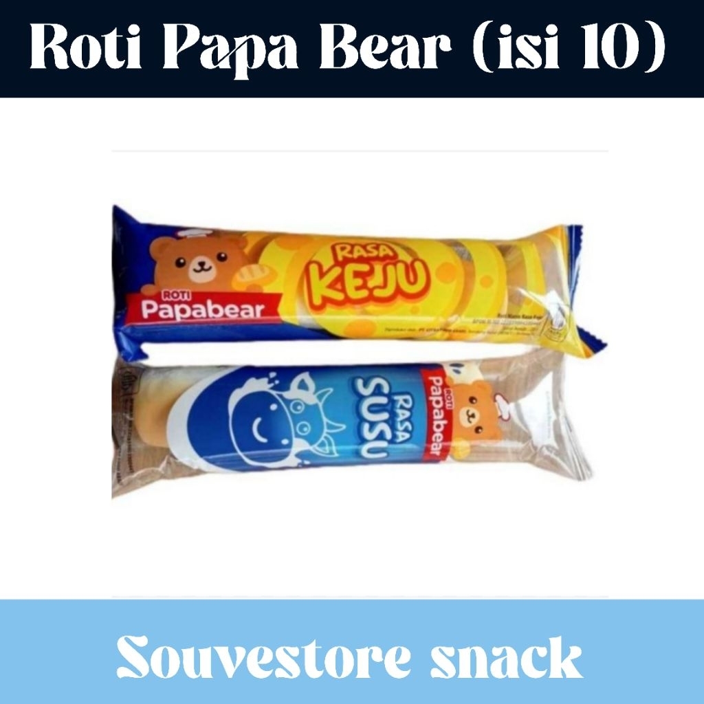 Jual ROTi papa bear roti saku viral per 10 papa bear roti original papa ...