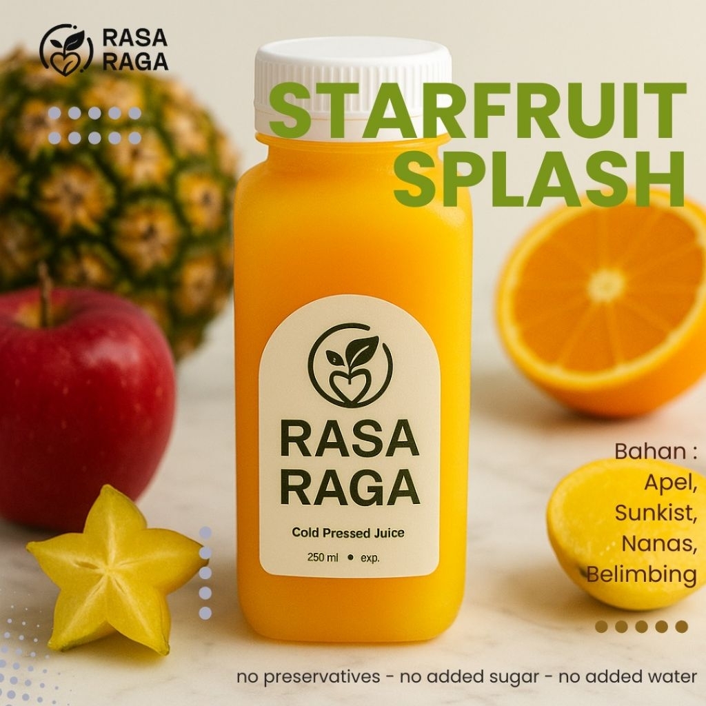 Jual Rasa Raga Cold Pressed Juice – Starfruit Splash | Jus Belimbing ...