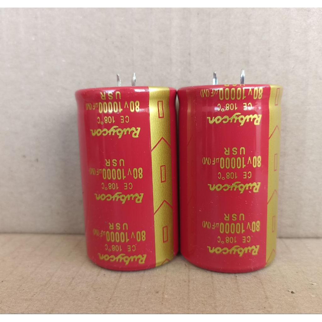 Jual Elco rubycon usr MERAH 10000uF 80V elco rubycon for audio | Shopee ...