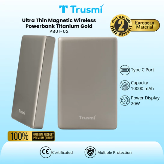 Powerbank 5000mAh PD20W Ultra thin MAGNETIC WIRELESS