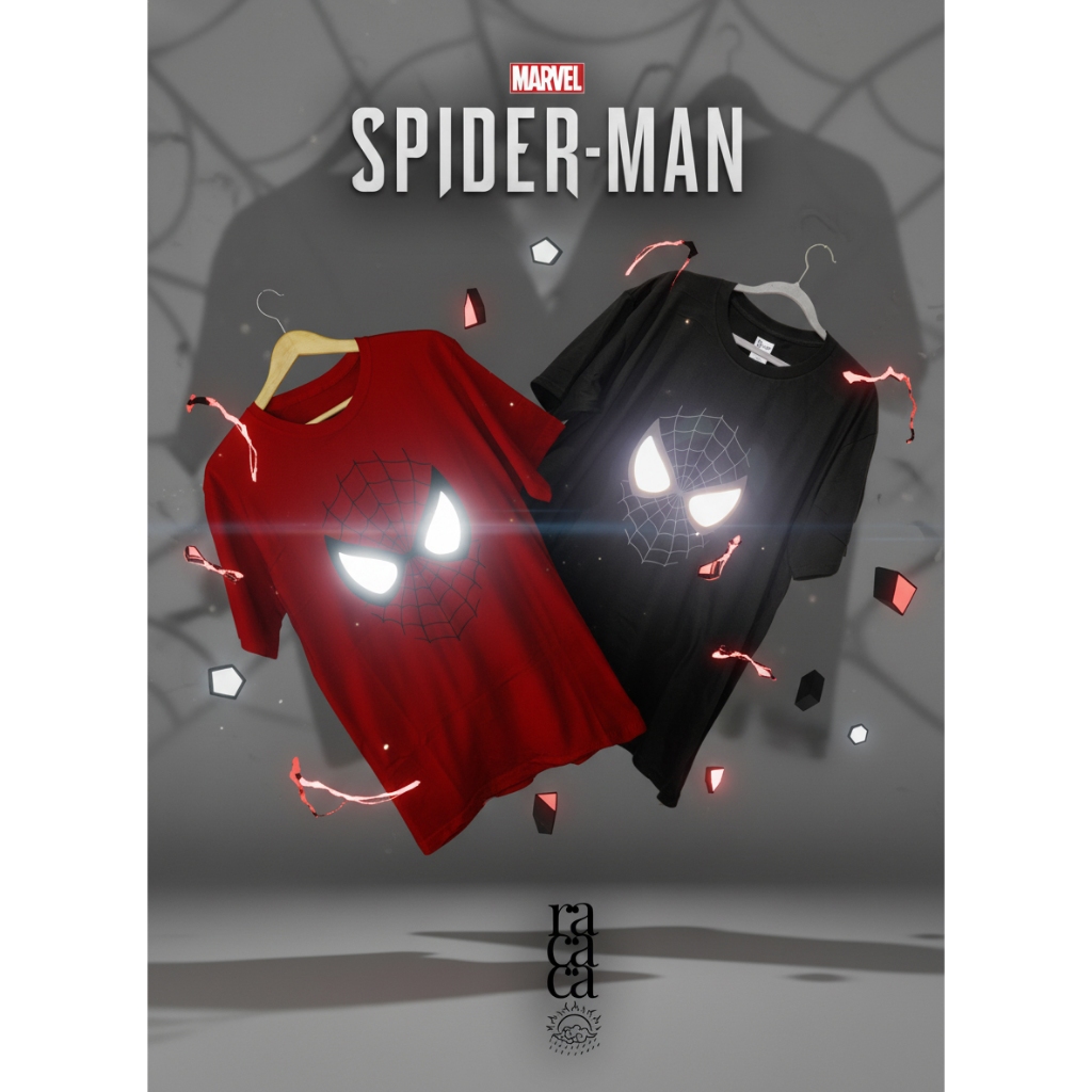 Jual Kaos Couple Keluarga UNISEX Spiderman Superhero Marvel Merah/Hitam ...