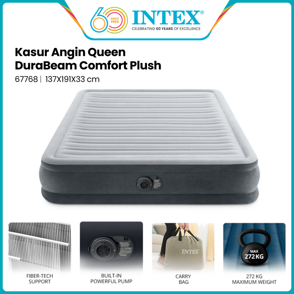 Jual Intex Kasur Angin Full Durabeam Series Mid Rise Airbed 67768 ...