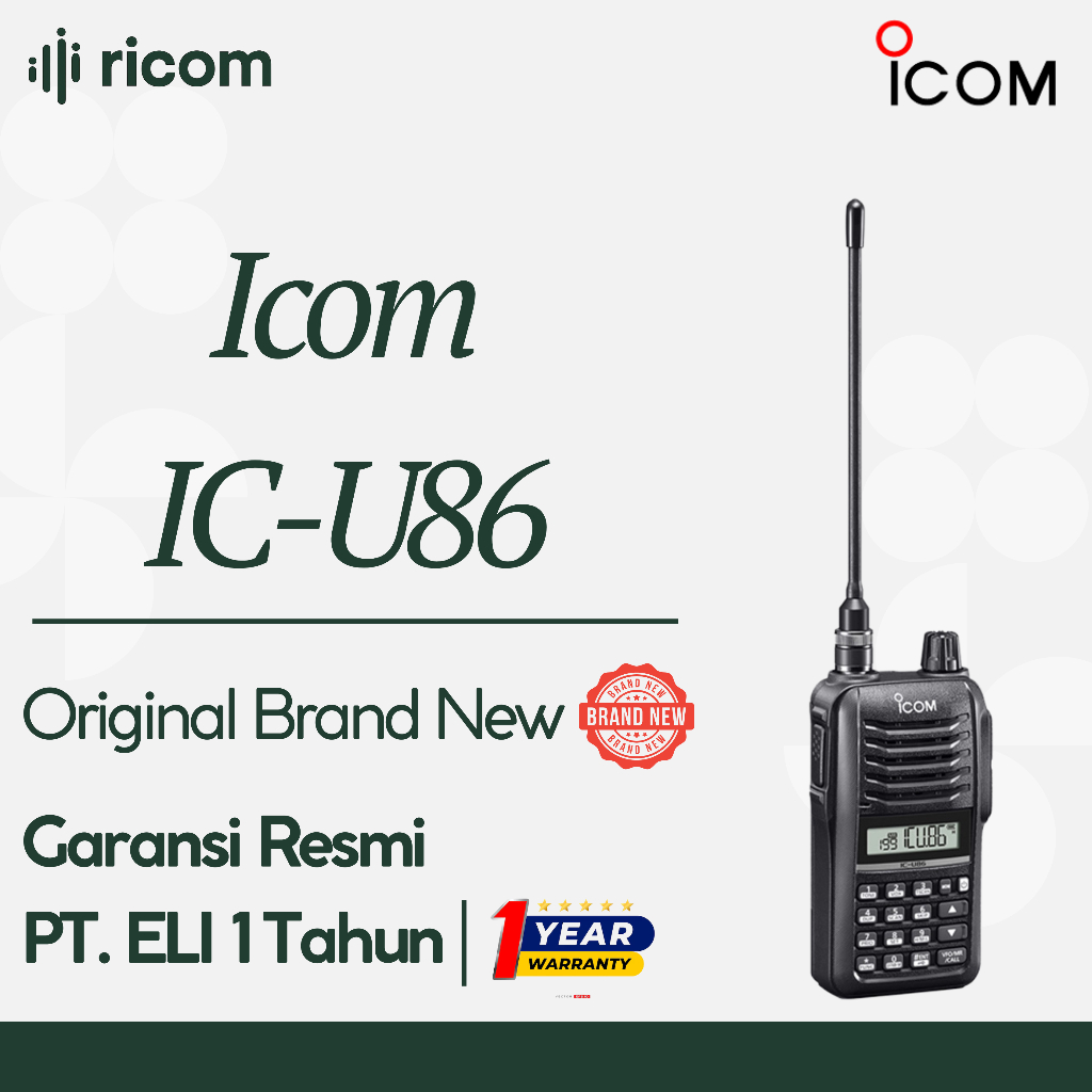 Jual Icom IC-U86 – Handy Talky HT UHF Original Garansi Resmi ELI 1 ...