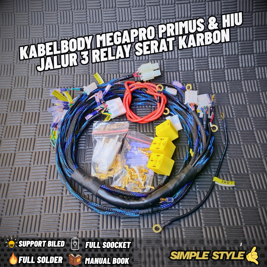 Jual DC PRODUCT KABEL BODY MEGAPRO HIU/PRIMUS MOTIF SERAT RAPI JALUR 3 ...