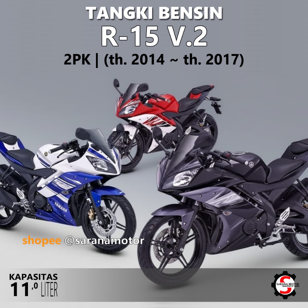 Jual Tangki Bensin ORIGINAL Yamaha R15 V.2 2PK 2014 2015 2016 2017 R-15 ...