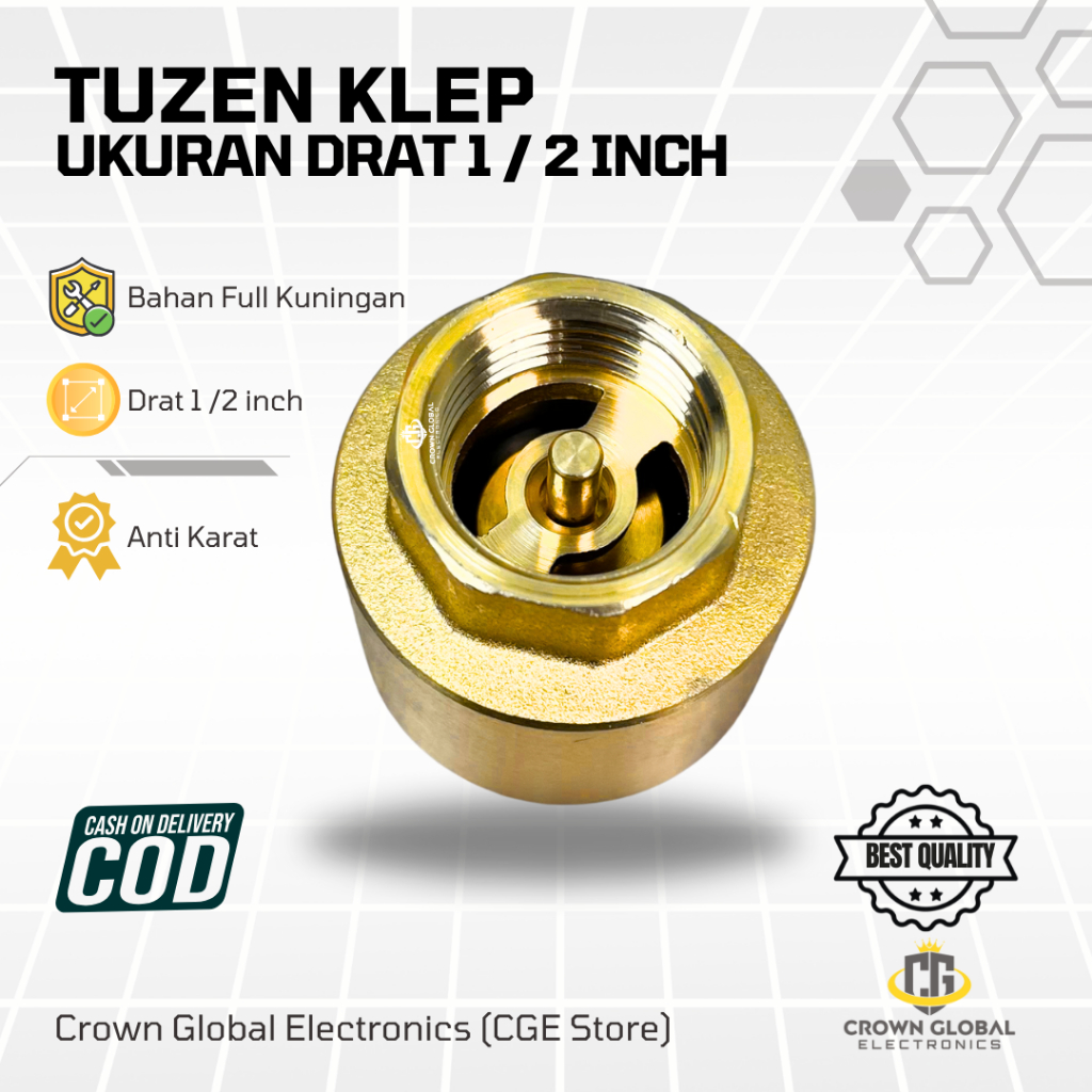 Jual CGE STORE - Tusen Klep 1/2 Kuningan Tuzen Klep Full kuningan 1/2 ...