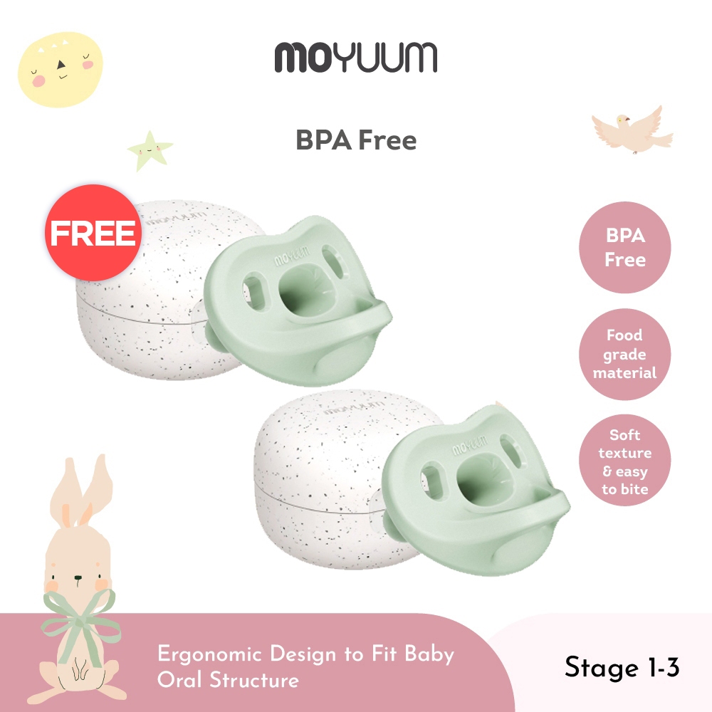 Jual [BUY 1 GET 1 FREE] Moyuum Silicone Macaron Pacifier Stafe 3 (6 ...