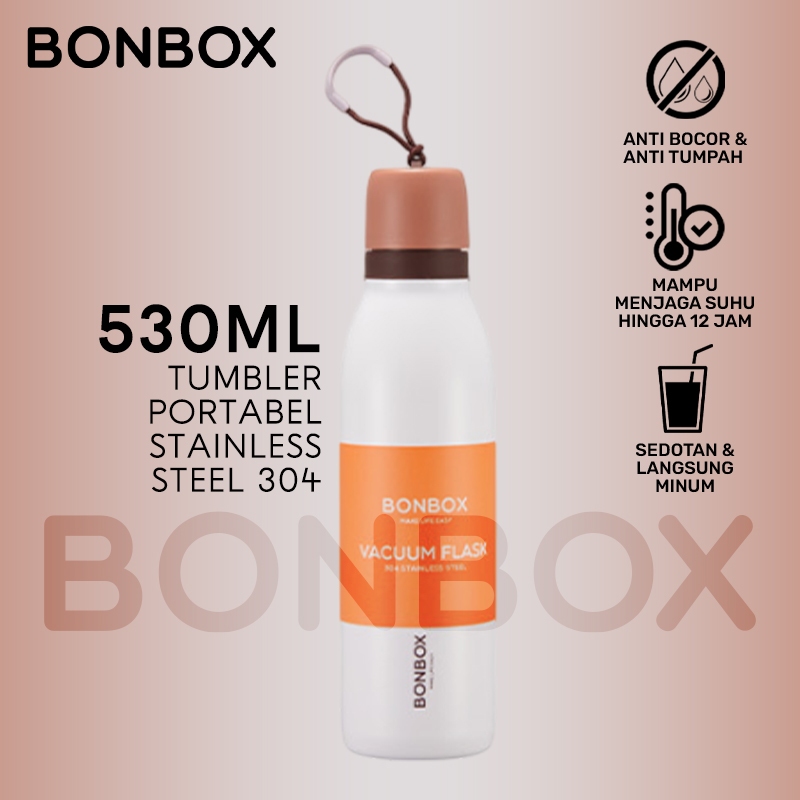 Jual BONBOX Tumbler Botol Minum dengan Sedotan - Stainless Steel 304 ...