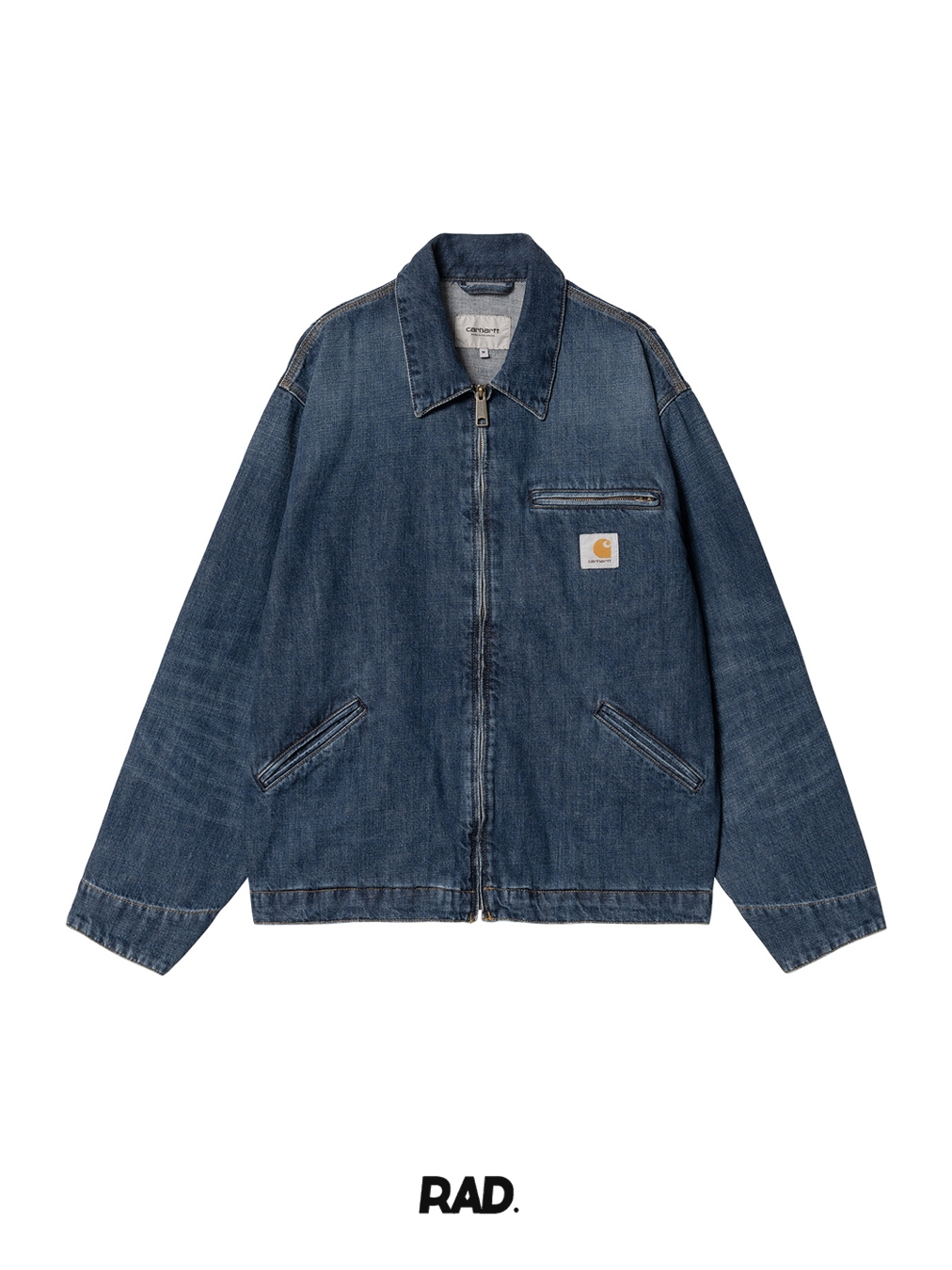 Jual Carh*rtt WIP Detroit Jacket Dark Blue Washed Unlined Original ...
