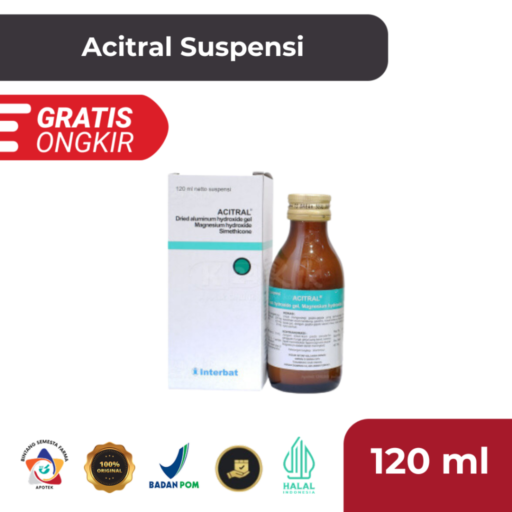 Jual Acitral Syrup 120ml Untuk Asam Lambung Gastritis | Shopee Indonesia