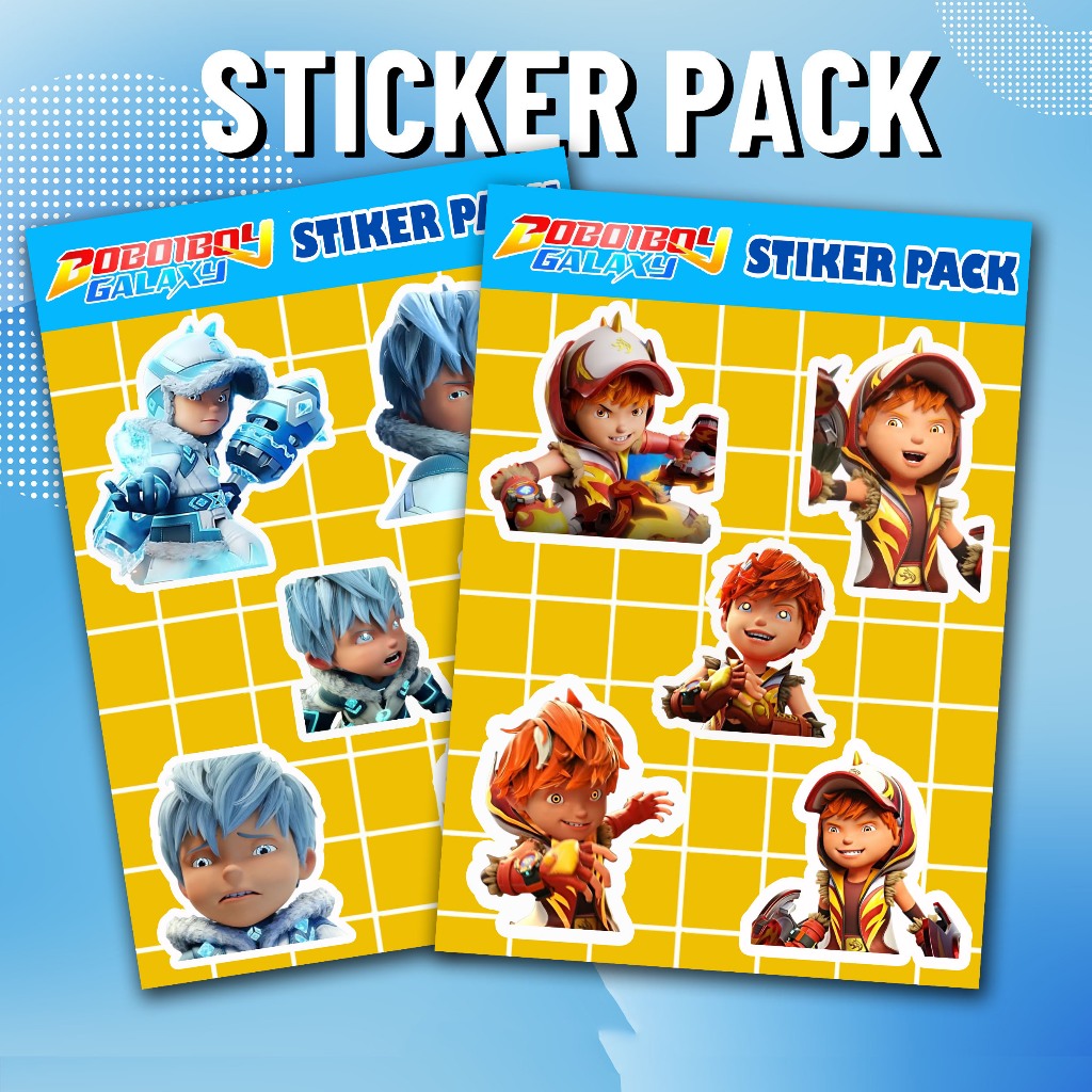 Jual Sticker Pack BOBOIBOY BLIZZARD,BOBOIBOY NOVA Waterproof Aesthetic ...