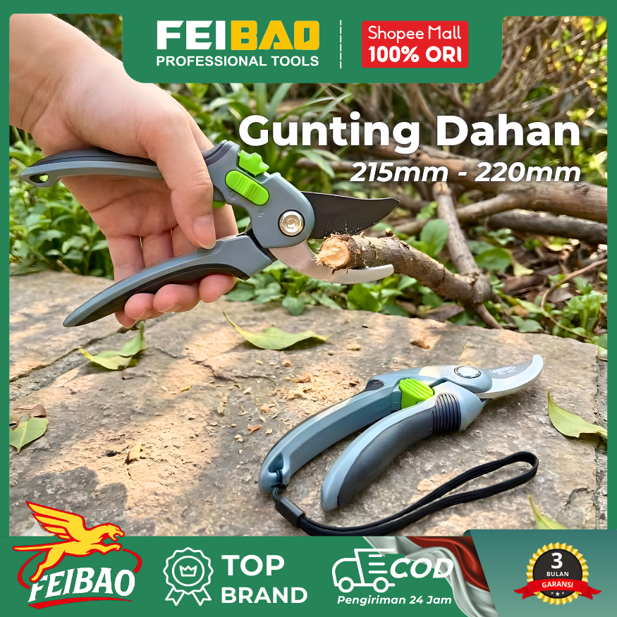 Jual FEIBAO Gunting Pangkas Ranting Taman Alat Pemangkas Tajam Kuat ...