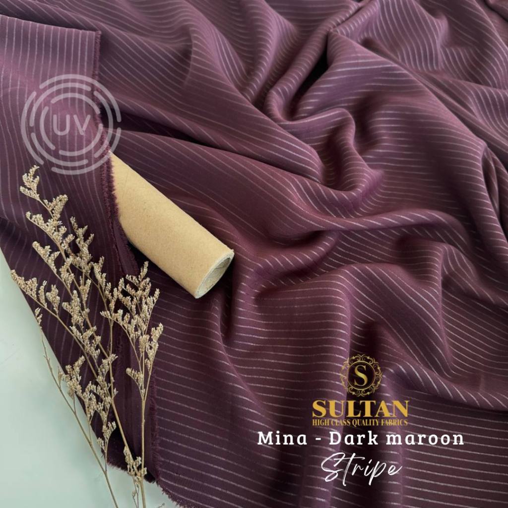 Jual KAIN MINA ANTI UV SULTAN EMBOSS STRIPE 50 cm | Shopee Indonesia