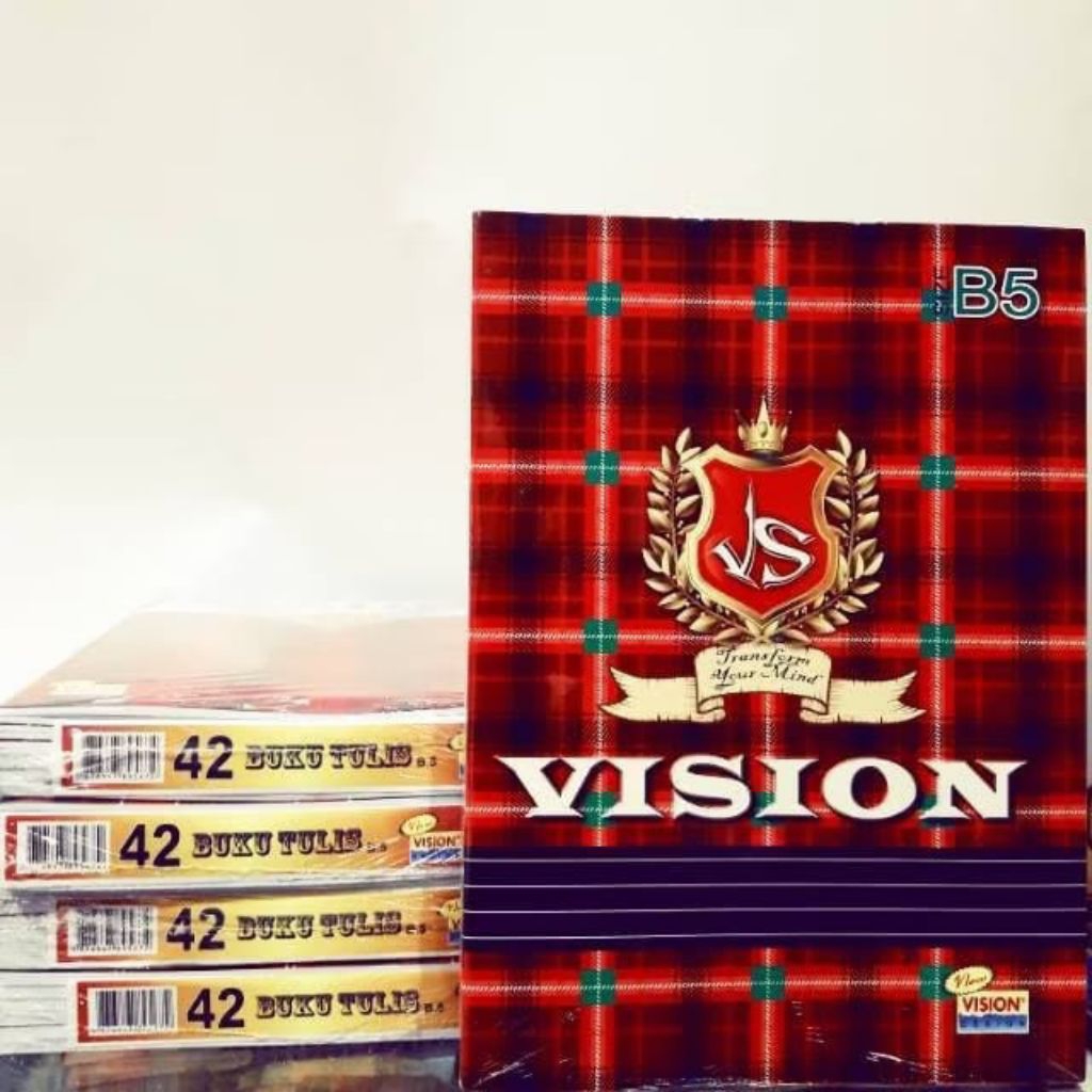 Jual (1 PAK) Buku Tulis Panjang VISION / Buku Tulis Boxy VISION 42 ...