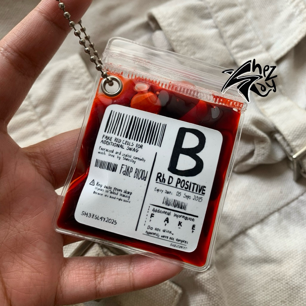 Jual [LIMITED STOCK] Blood Bag Charm Gantungan Kunci Golongan Darah ...