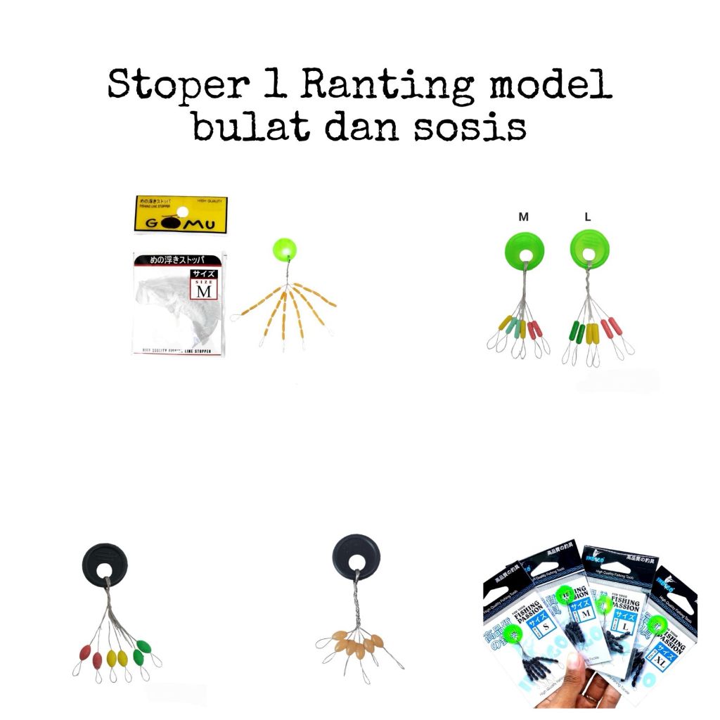 Jual Aksesoris Pancing Stoper 1 Ranting Merk Random Model Sosis dan ...