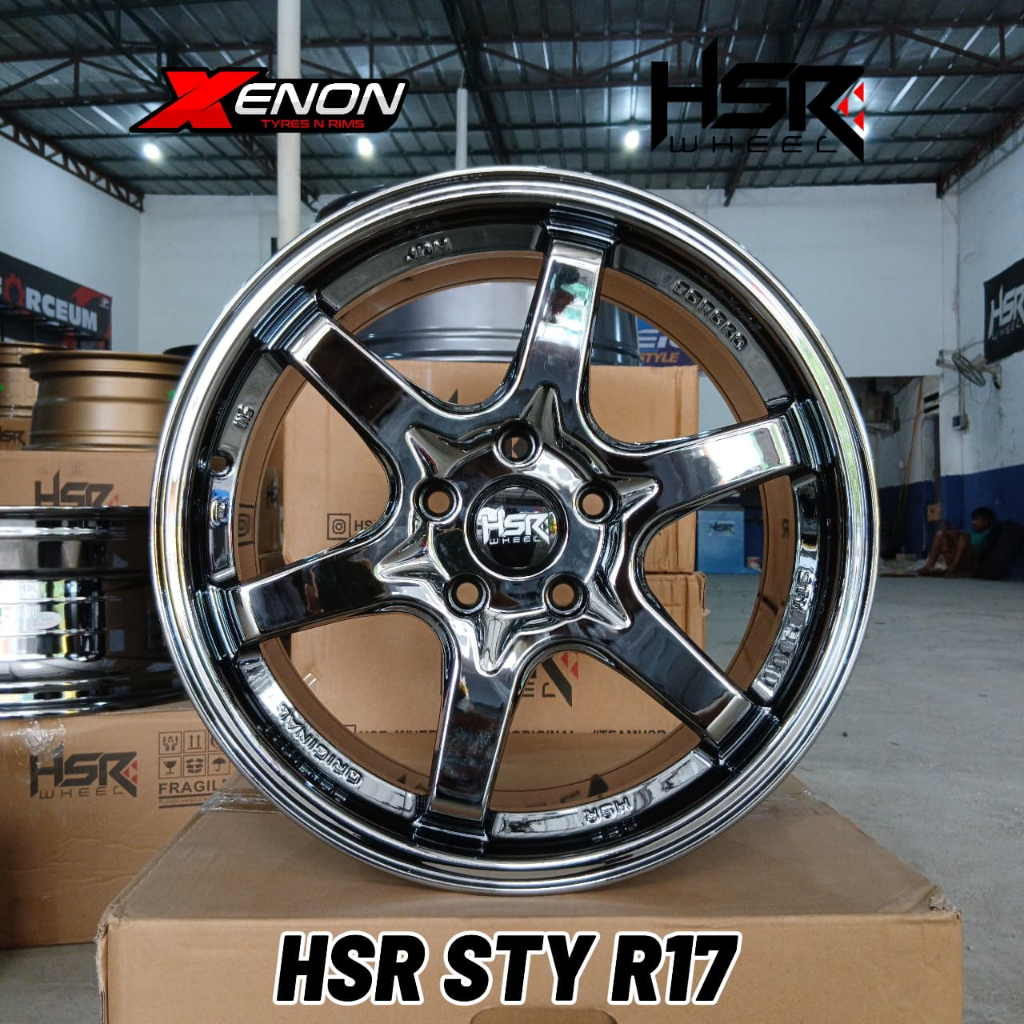 Jual Velg Racing Te37 HSR STY R17 H5X114,3 BLACK CHROME Untuk Innova ...