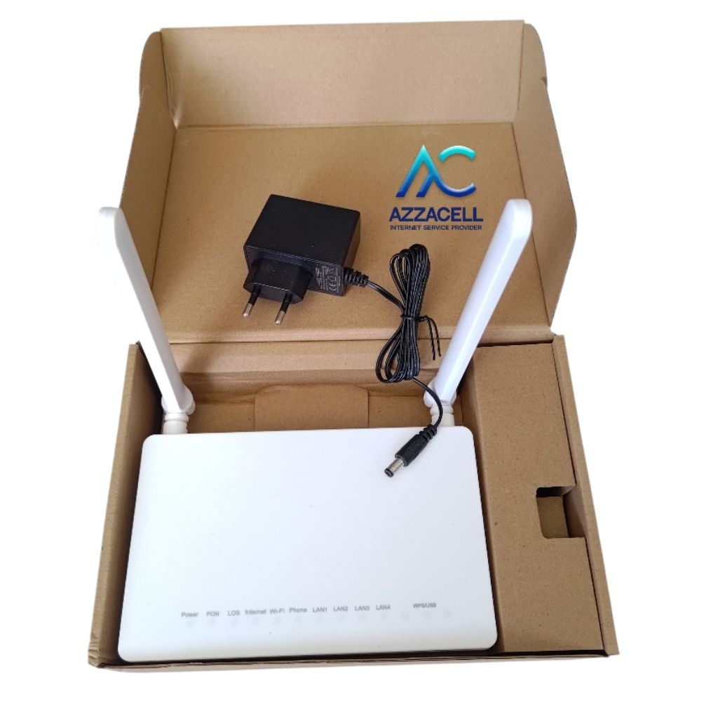 Jual ont zte f660 v8 gpon omci baru set box & adaptor 12v 1a support ...