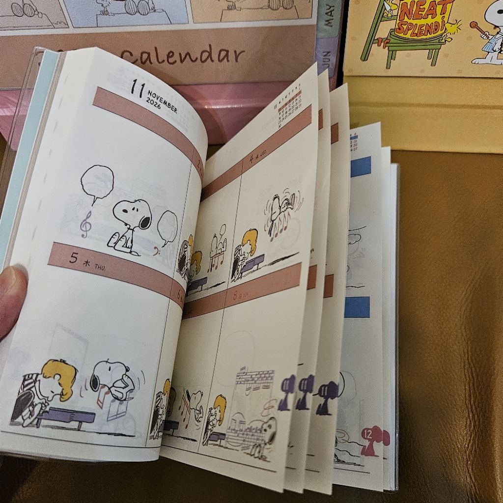 Jual Snoopy Calendar 2026 / Snoopy Planner Journal book 2026 full color ...