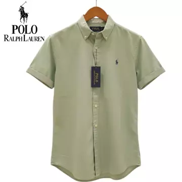 Polo Ralph Lauren Kemeja Pria Lengan Pendek Slim Fit Bordir 3D