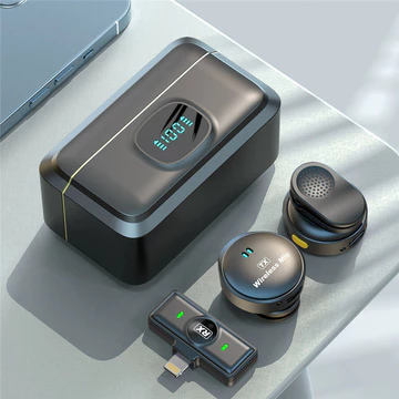 ARSEN3.5mm Mikrofon Nirkabel Lavalier Mic Portabel Audio Video Pembuatan Rekaman Wireless