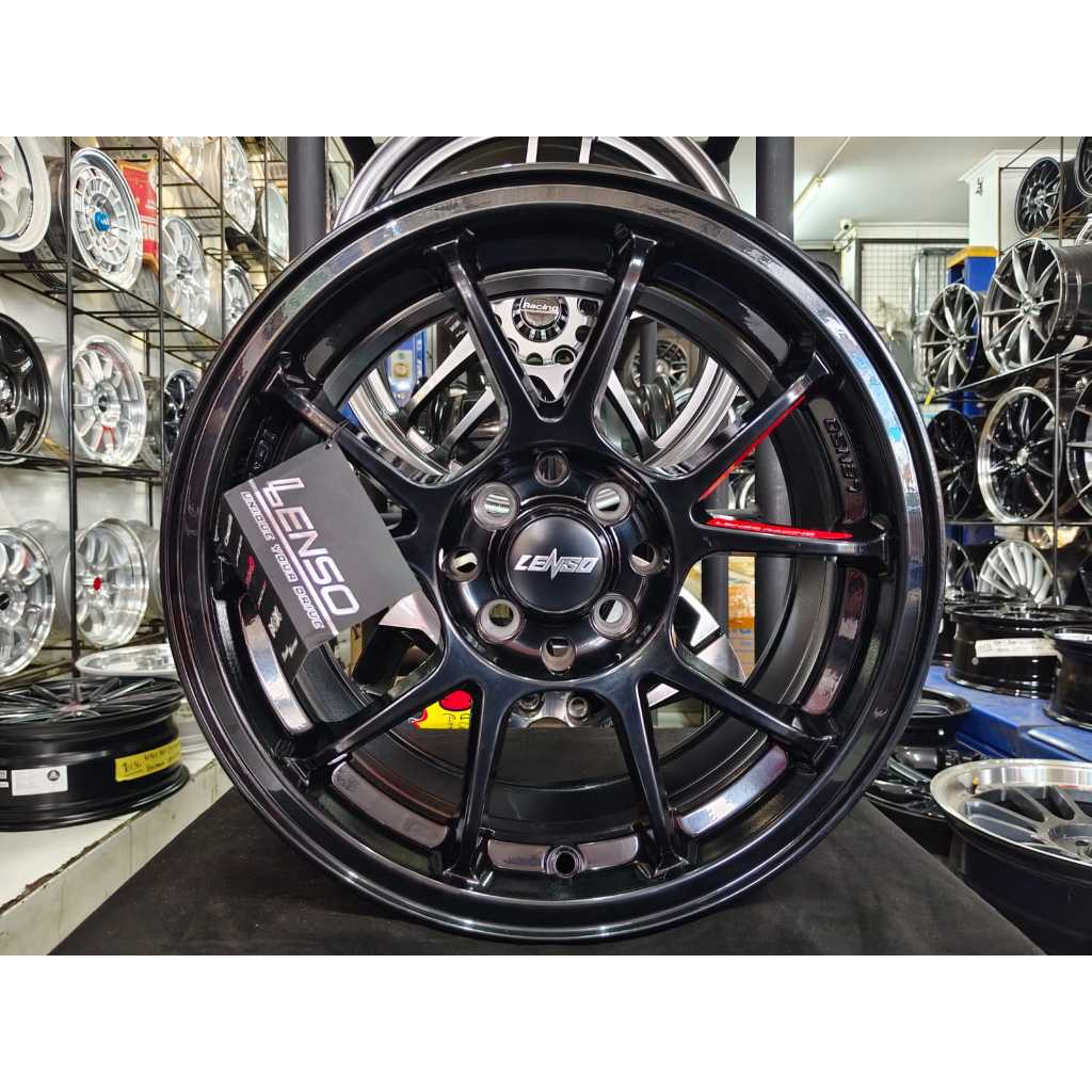 Jual Velg LENSO 95G Ring16X7 Hole.8 Pcd.100-114,3 Et.40 Glossi Black ...