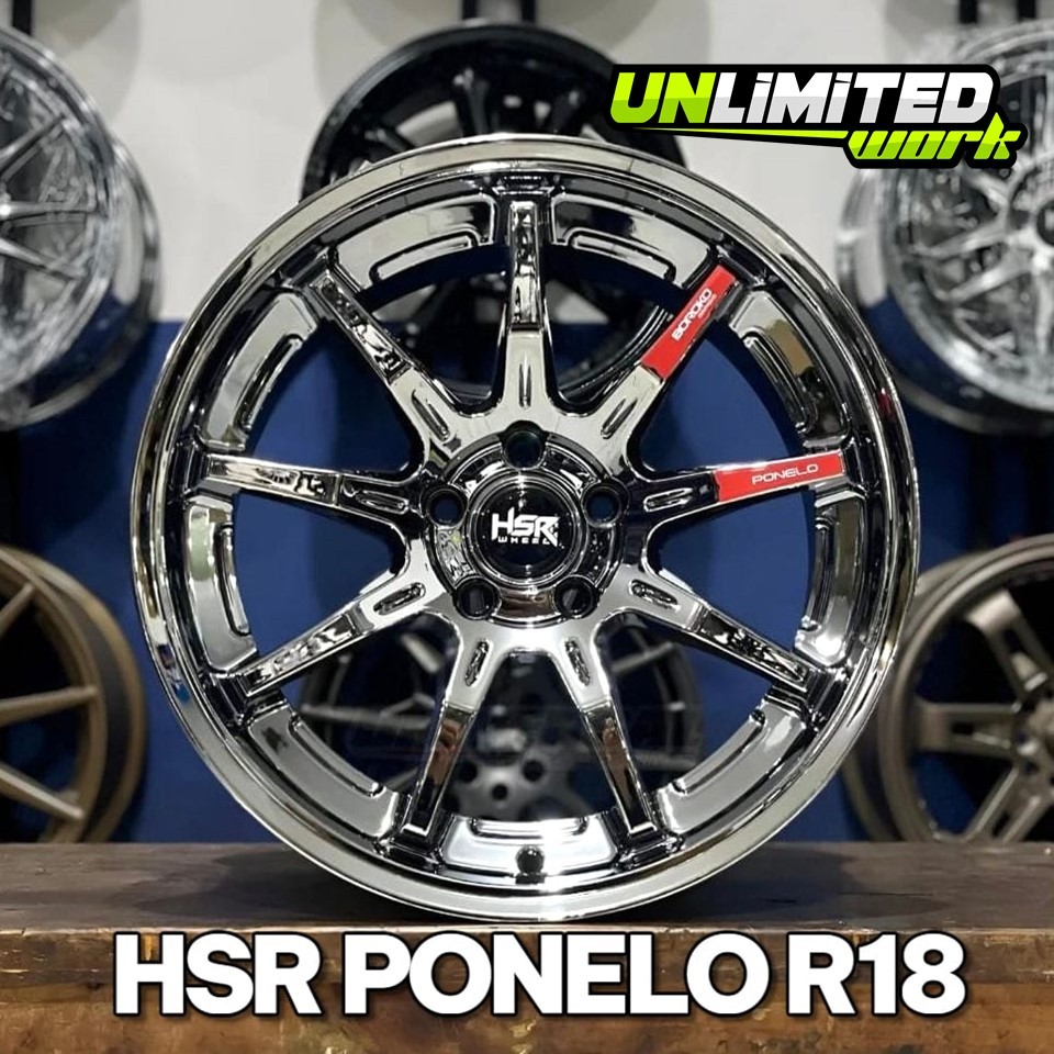 Jual Velg Black Chrome Ring 18 HSR Ponelo R18 Hole 5X114,3 Innova ...