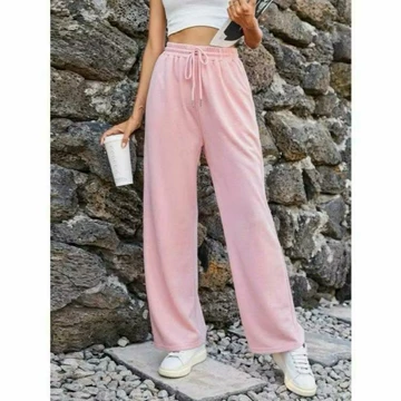 Celana Panjang Sweatpants Basic Kulot Highwaist Korean Style Training Loose Pants Casual Lembut