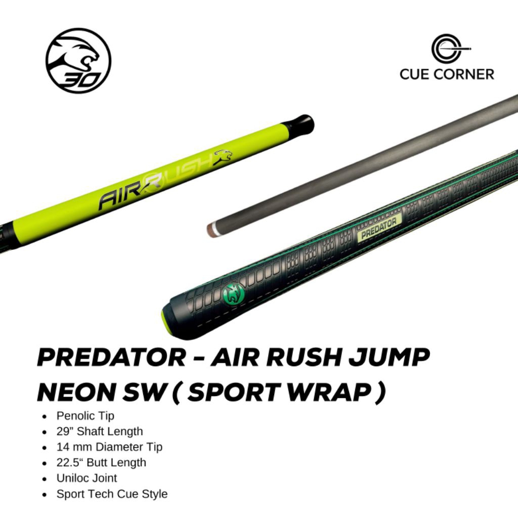 Jual Predator Air Rush Neon Jump Cue - Stik jump premium | Shopee Indonesia