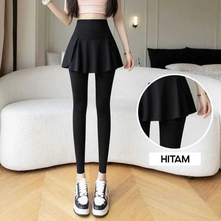Legging Rok Olahraga Wanita Big Size Jumbo Korean Style Rok Celana Senam Zumba Gym Yoga