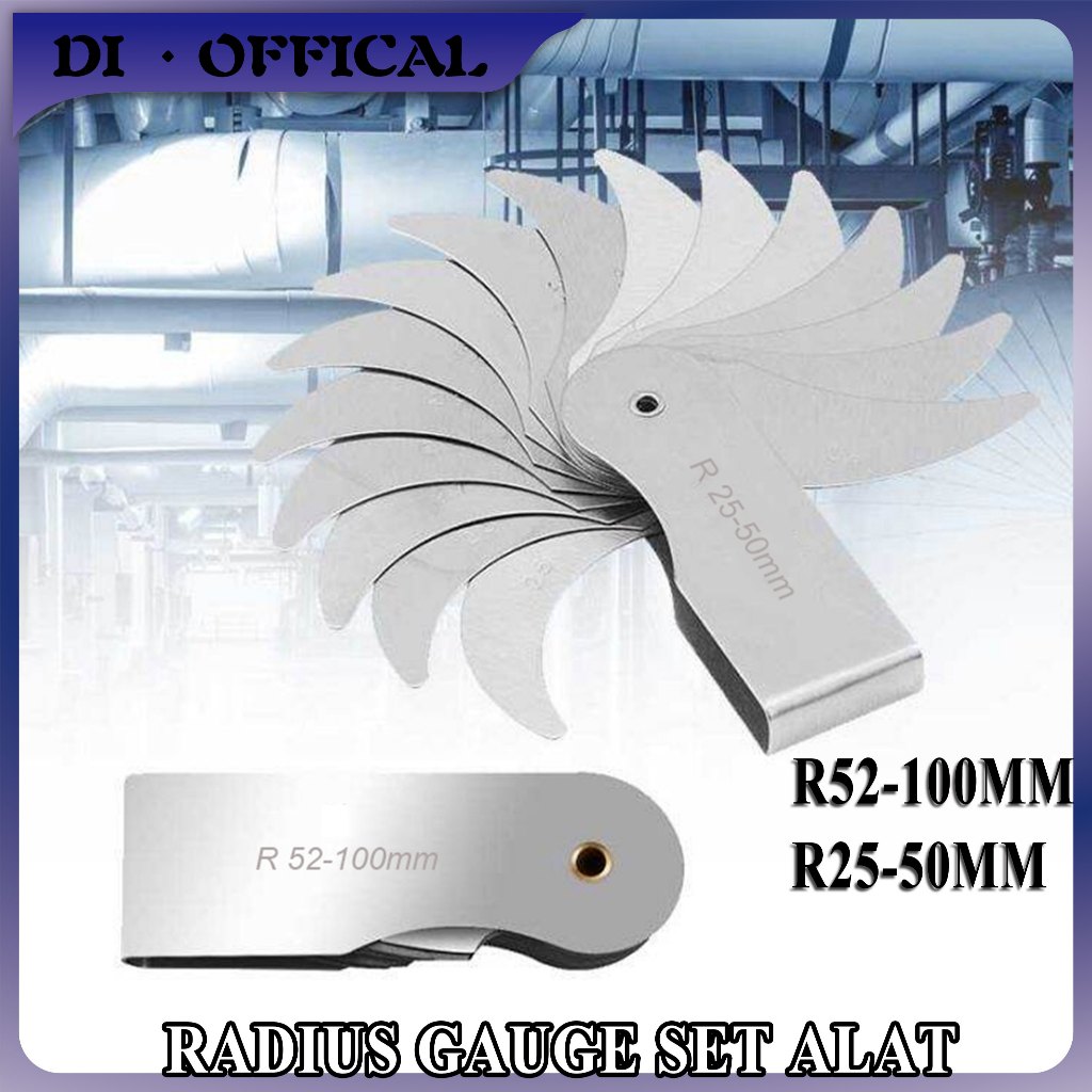 Jual Radius Gauge Set Alat Precision Tool Ukur Radius Celah Profesional ...