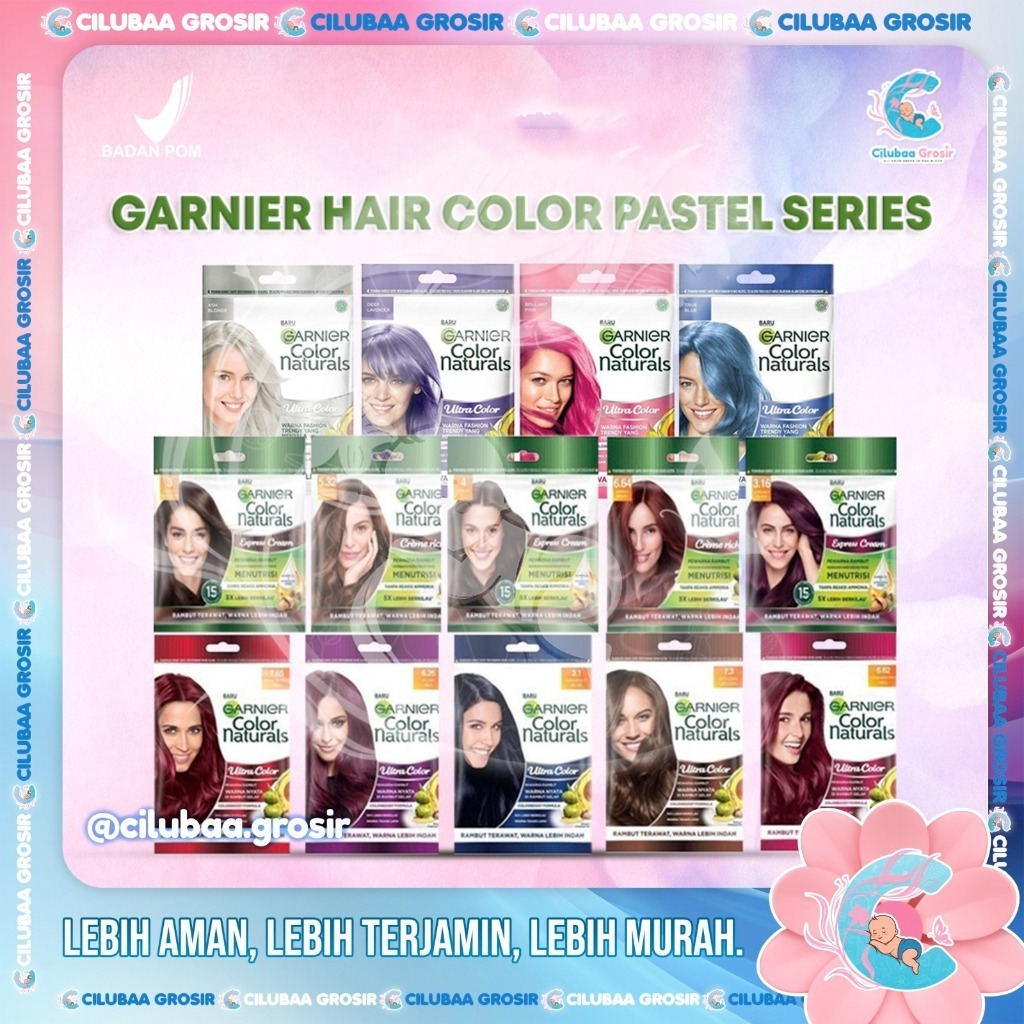 Jual Garnier Hair Color Natural || Pastel Color || Ultra Color Sachet ...