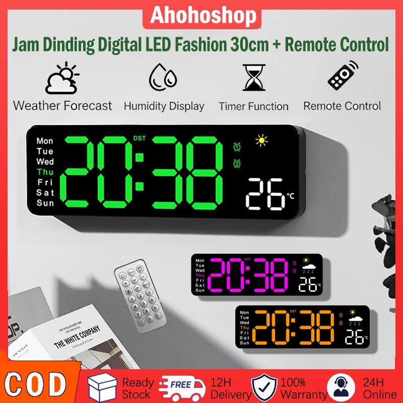 Jual Jam Dinding Digital LED Minimalis Layar Besar untuk Ruang Tamu ...