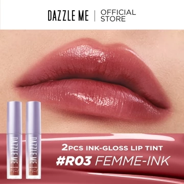 BPOM DAZZLE ME Ink Gloss Lip Tint Lip Gloss Tahan Lama Glossy Dan Plumpy Finish Waterproof