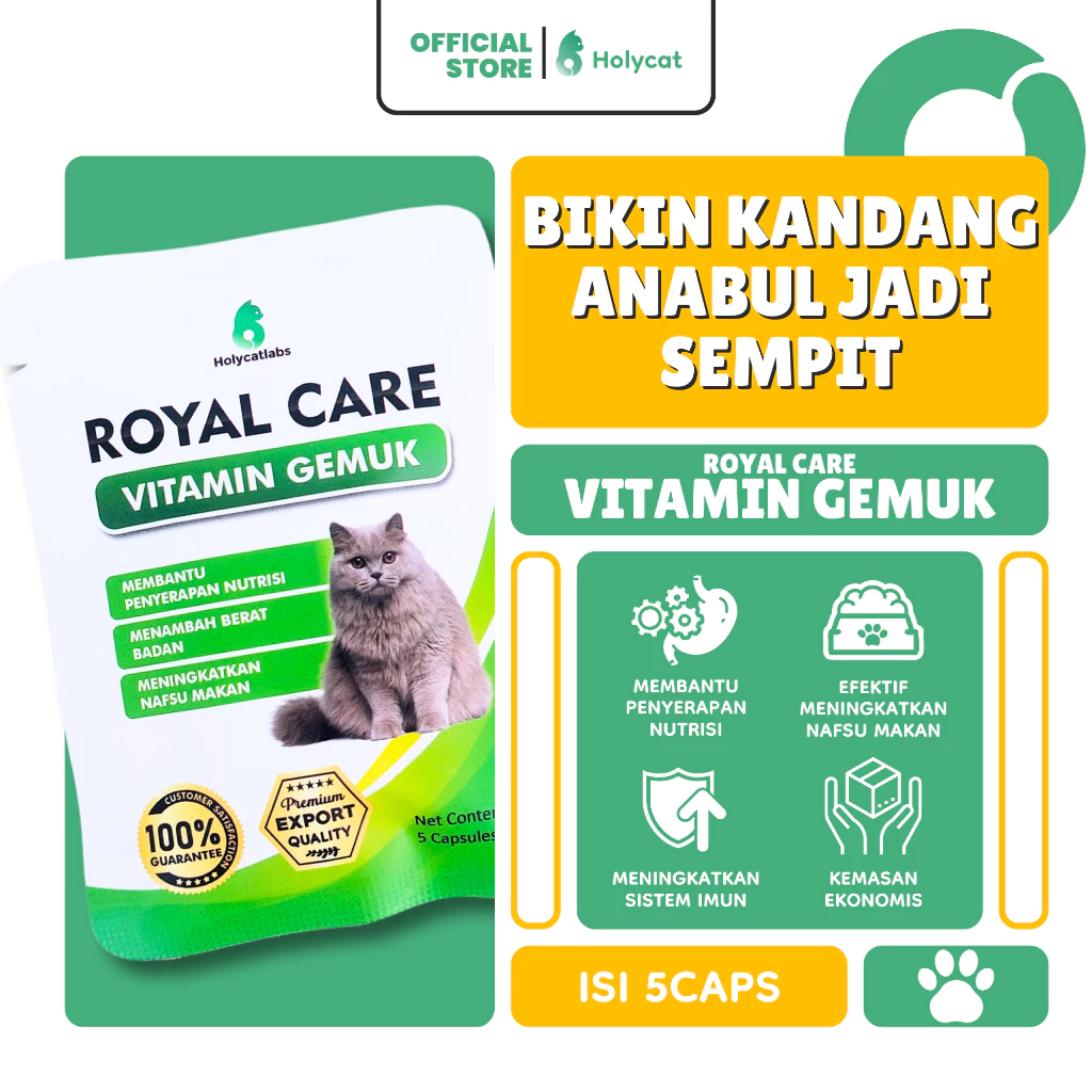 Holycatlabs Royal Care Vitamin Penggemuk Kucing