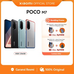 POCO M7 (8GB/256GB) Baterai besar 7000mAh dengan pengisian daya 33W | Layar imer