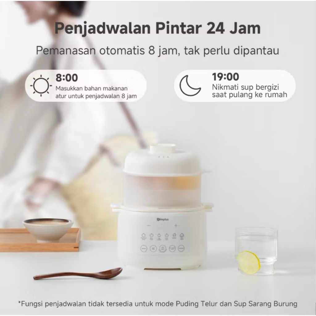 Jual PL Simplus Slow Cooker Listrik 1L Panci Rebus Dan Kukus Dengan ...