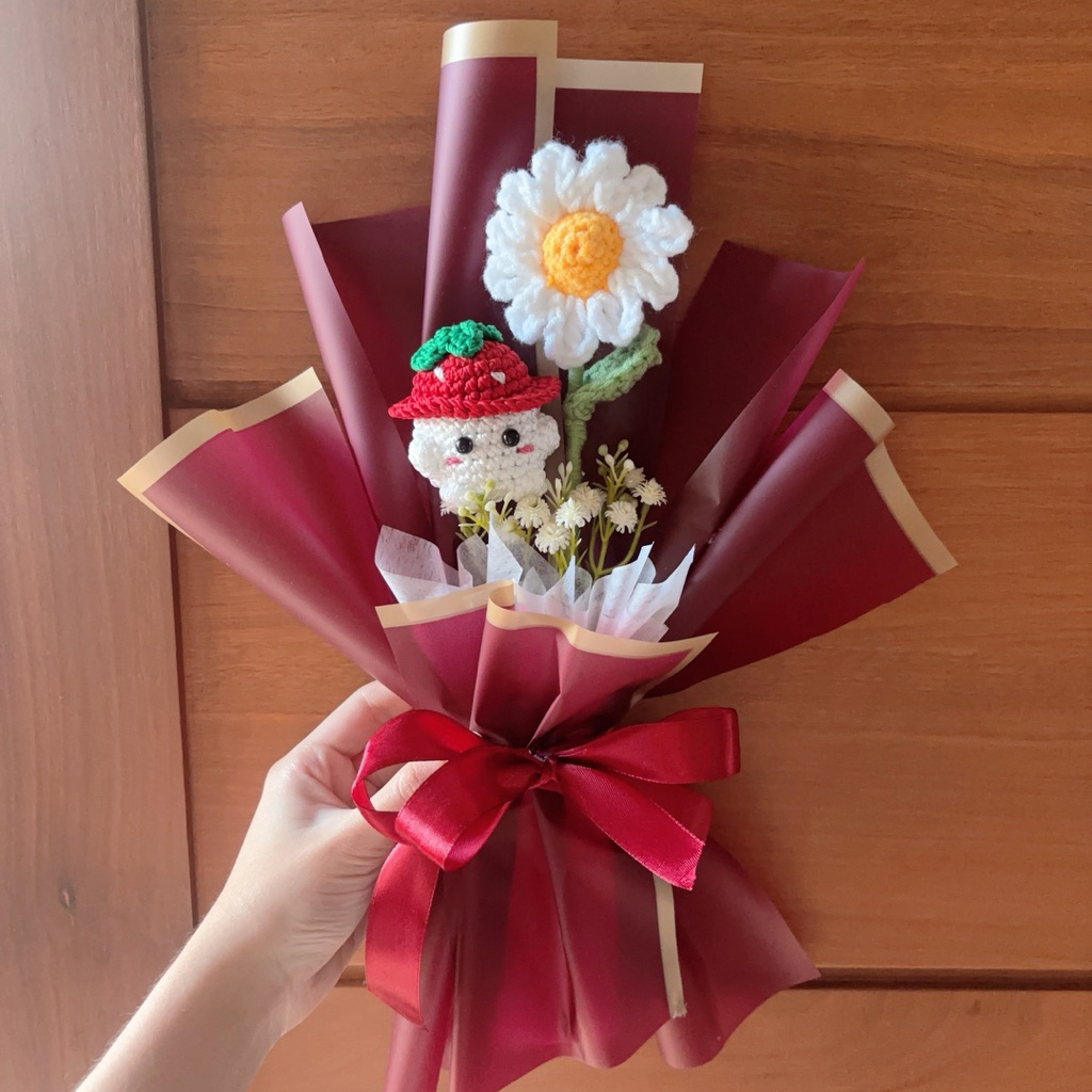 Jual Buket Rajut Crochet Bouquet, Buket Bunga Wisuda, Ulang Tahun ...