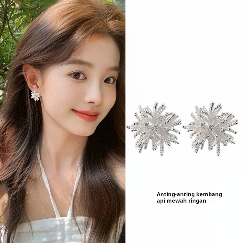 Jual (2PCS)Anting-anting kembang api untuk wanita, unik, mewah ringan ...