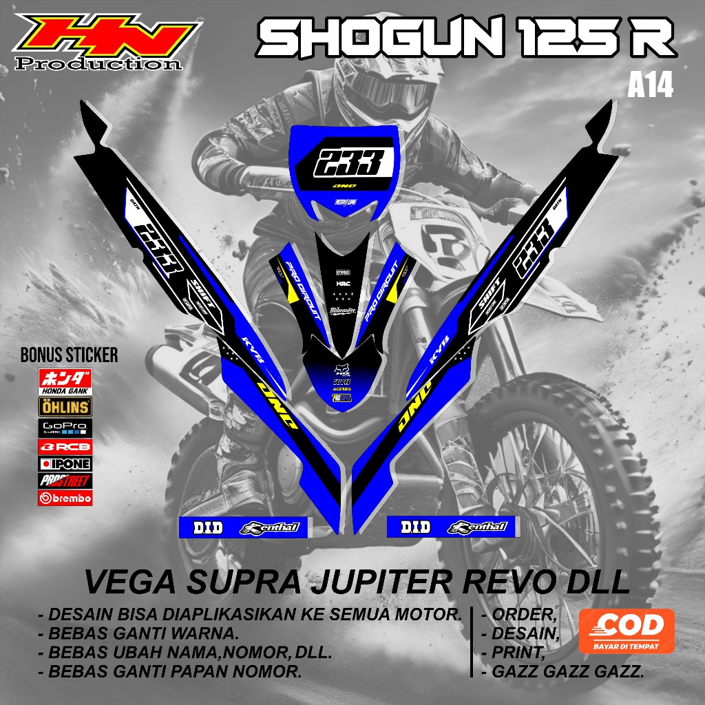 Jual COD STRIPING STIKER RBT SUZUKI SHOGUN 125 R CUSTOM SUPERMOTO ...