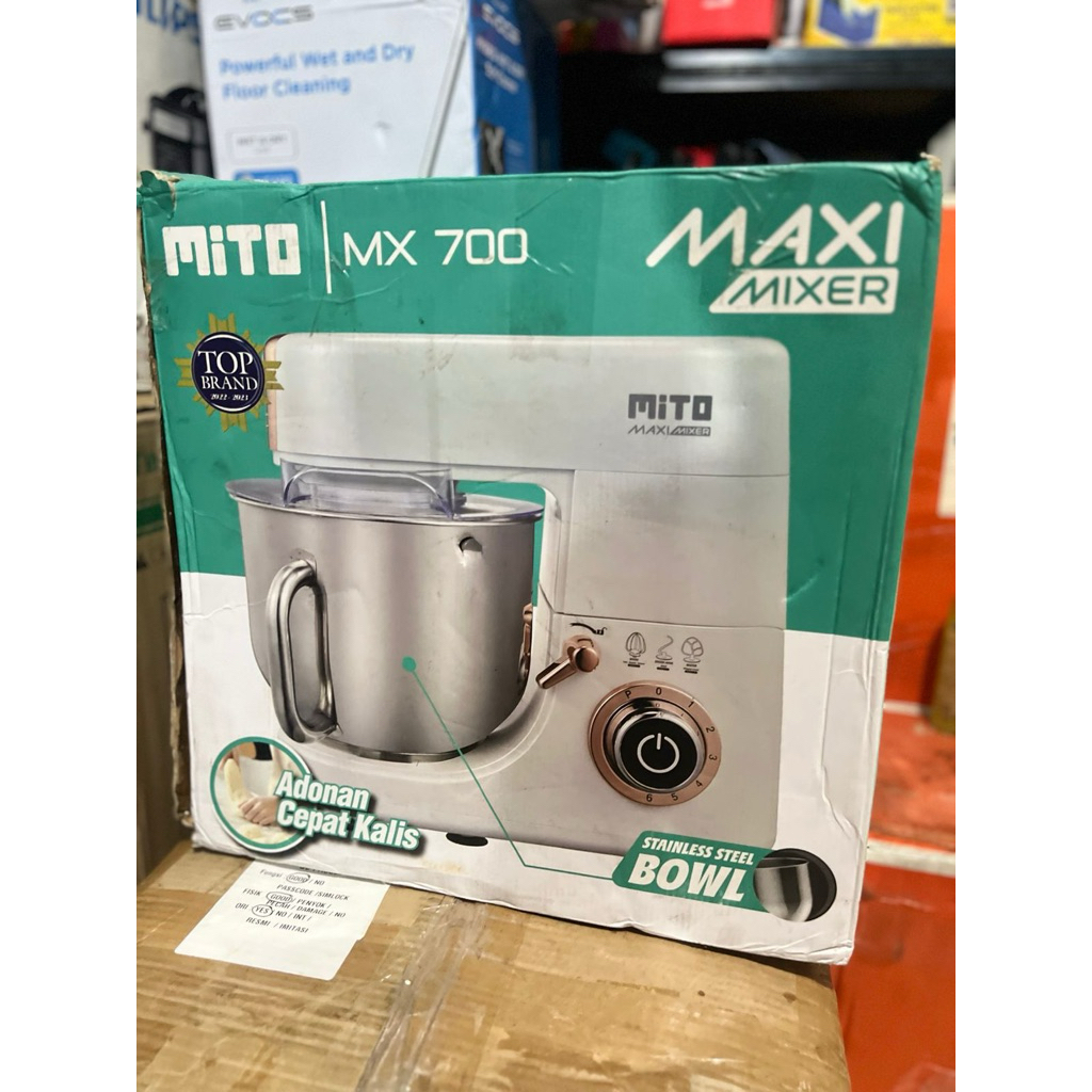 Jual MITO Stand Mixer MX700 Maxi 7 L | Metal Gear + 6 Speed + Bowl ...