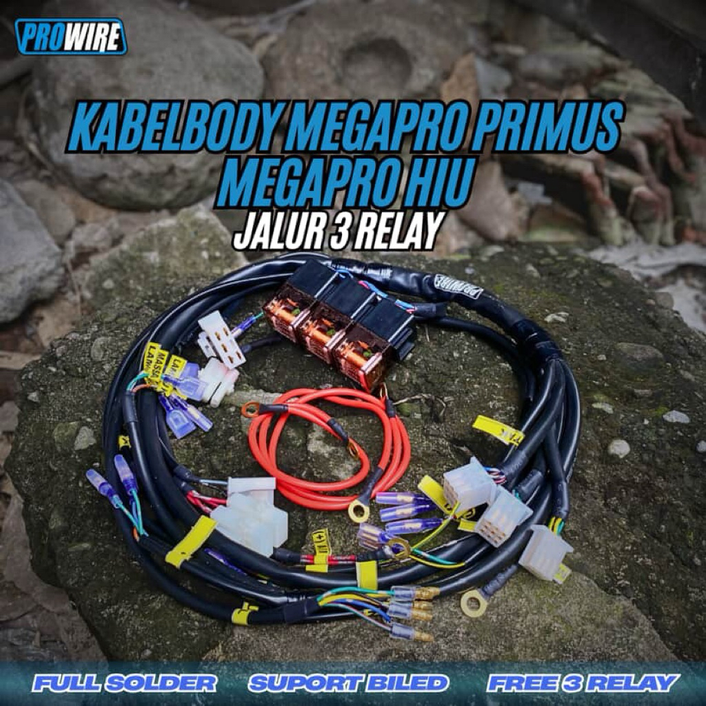 Jual KABEL BODY MEGAPRO PRIMUS/HIU CUSTOM/RINGKESAN BONUS 3 RELAY ...